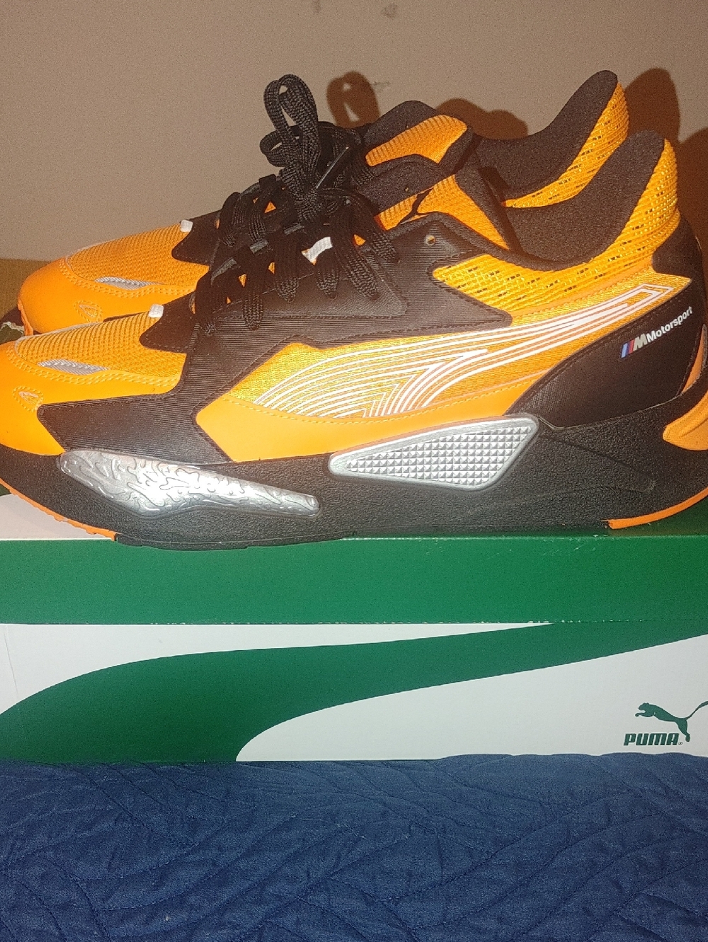 Men's Puma X BMW RS-Z Black & Orange Motorsport Sneakers